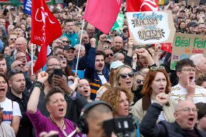 Thousands attend anti-racism rallies following unrest in Belfast