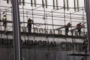 Workers remove Trump’s name from Kennedy Center after court ruling